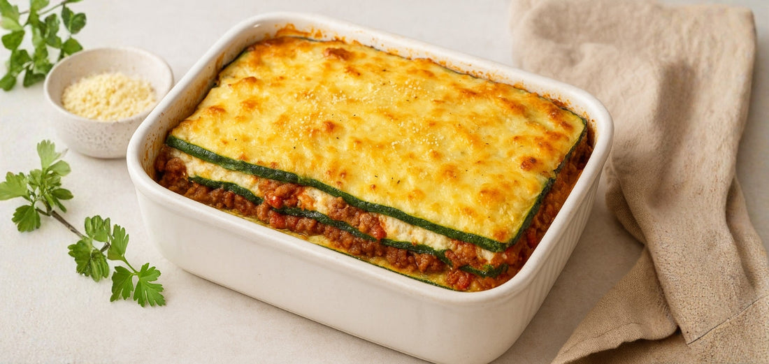 Keto-Zucchini-Lasagne mit Rinderhack & Ricotta