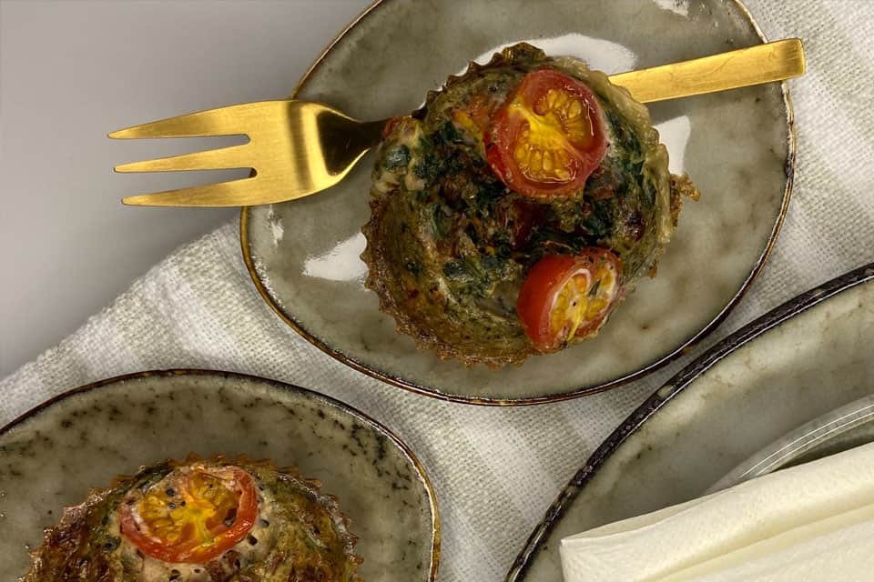Ricotta Pinienkern Muffins mit getrockneten Tomaten