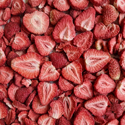 Erdbeeren – gefriergetrocknete Erdbeerscheiben