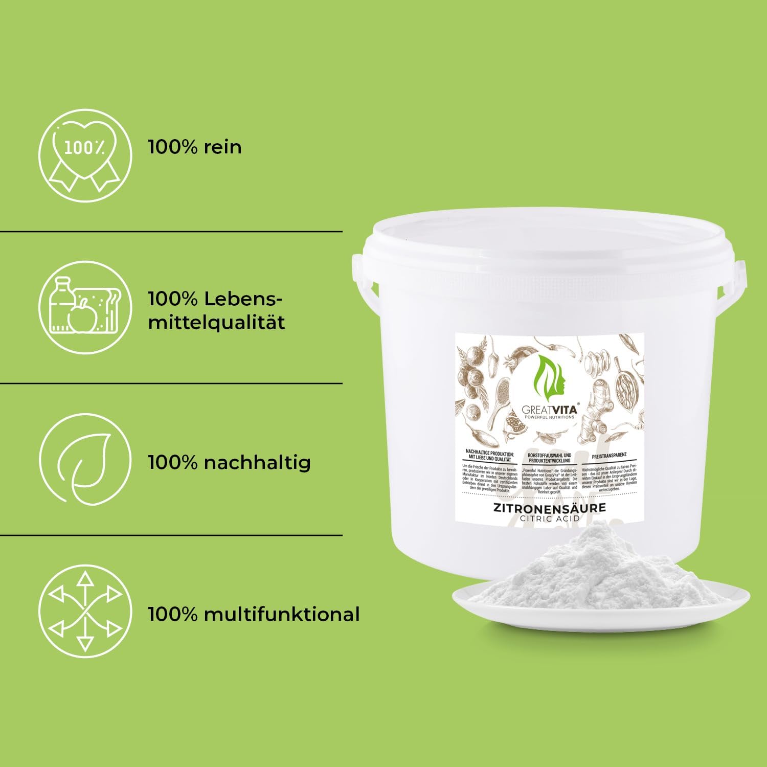 Zitronensäure-Monohydrat 5 kg – rein
