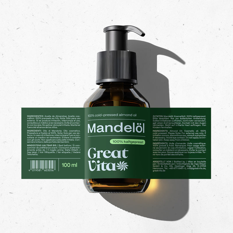 Mandel-Basisöl – 100 % rein & kaltgepresst