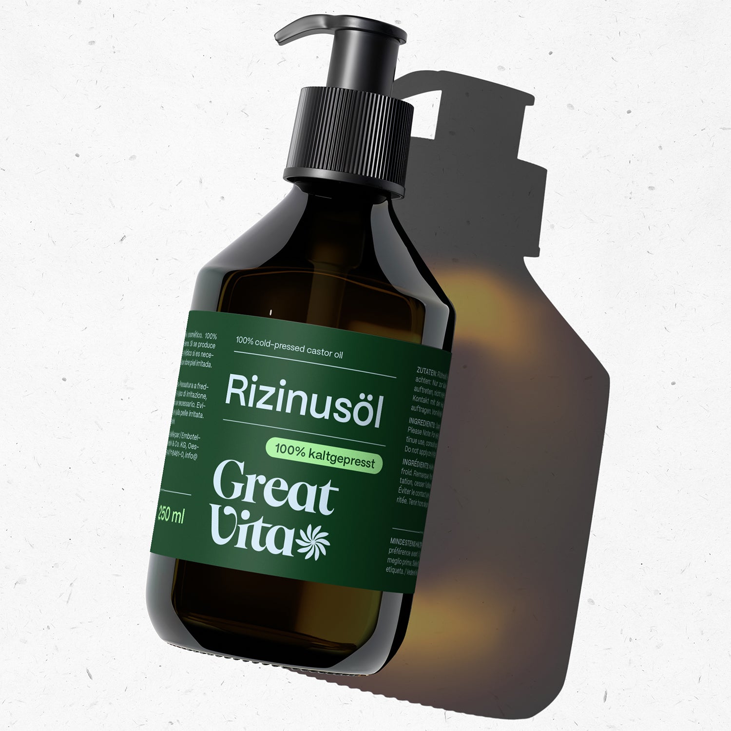 Rizinusöl – nativ & kaltgepresst + Pumper