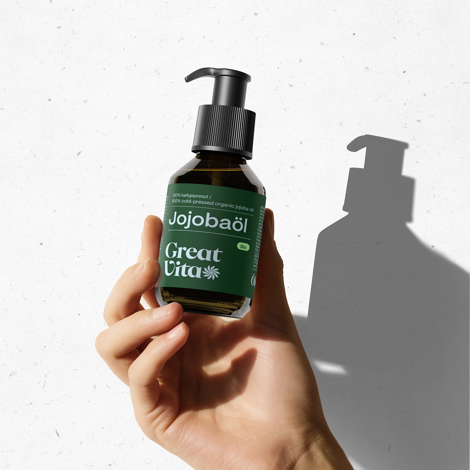 Bio-Jojobaöl Gold – kaltgepresst + Pumper