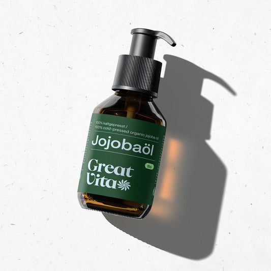 Bio-Jojobaöl Gold – kaltgepresst + Pumper