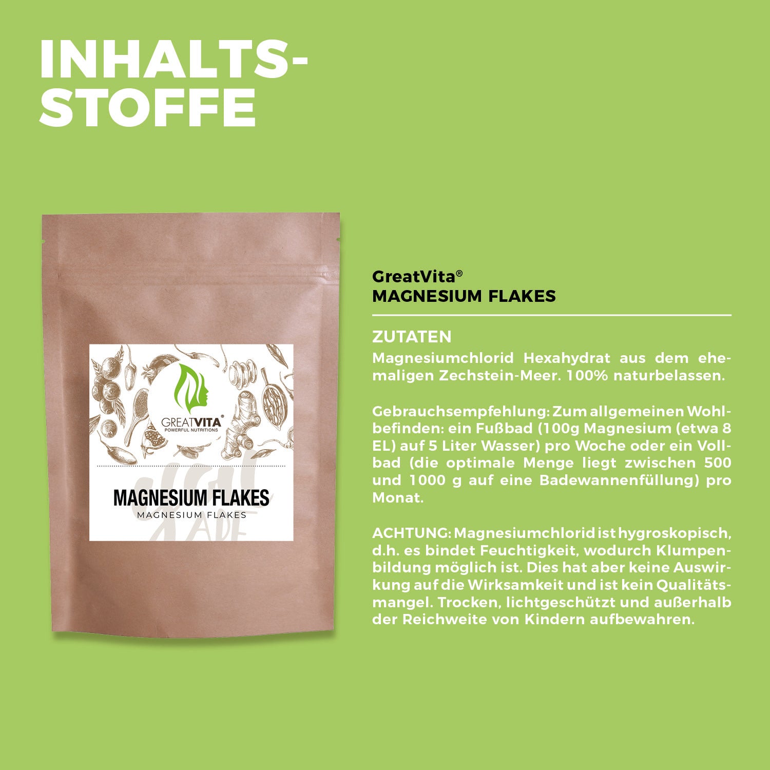 Magnesium-Flakes 1000g