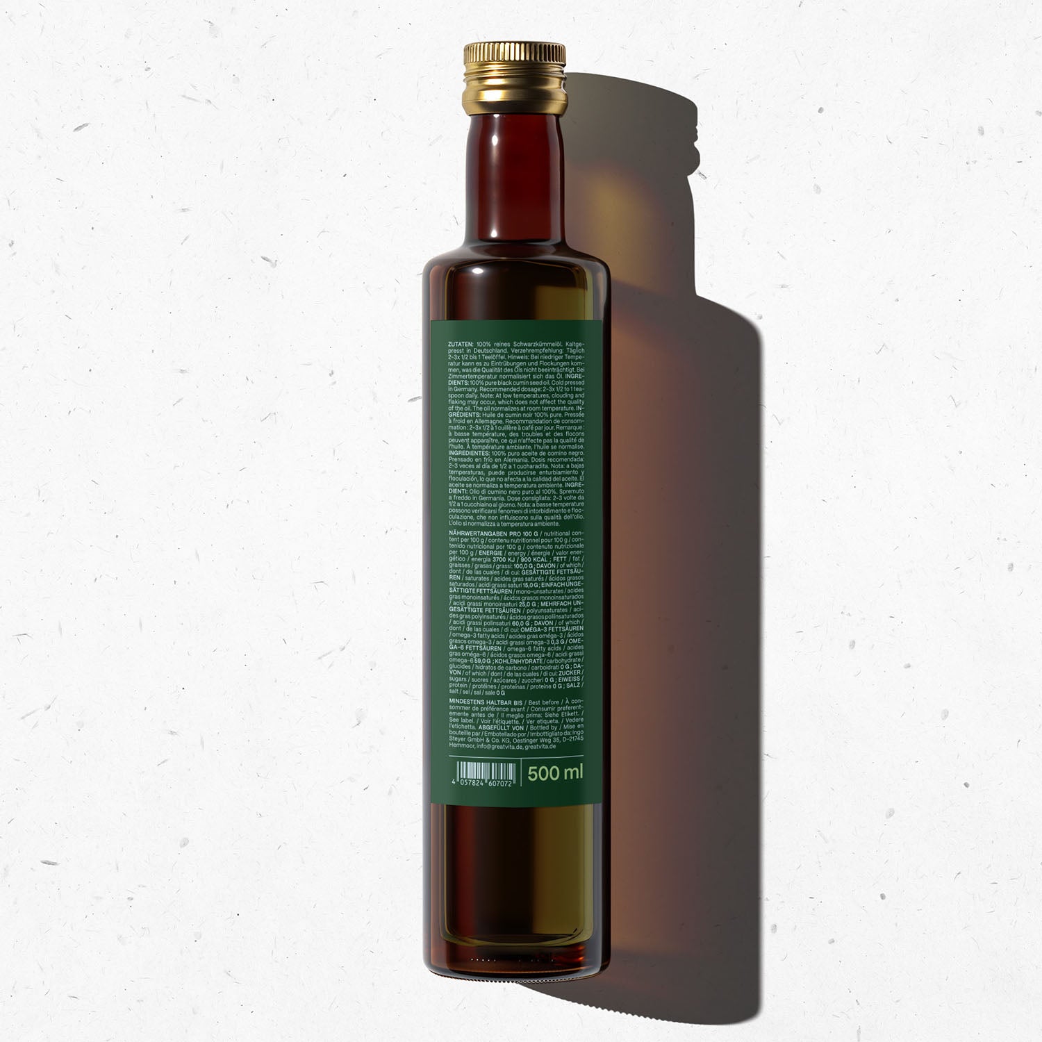 Schwarzkümmelöl 500 ml – kaltgepresst & gefiltert