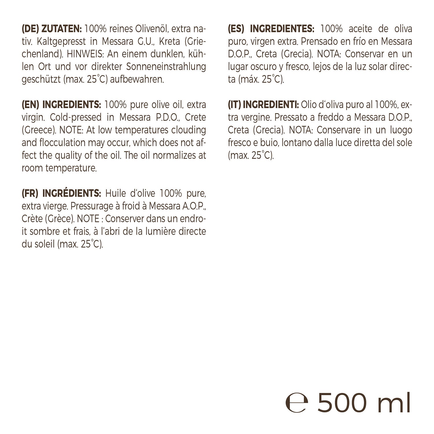 Olivenöl – nativ & kaltgepresst