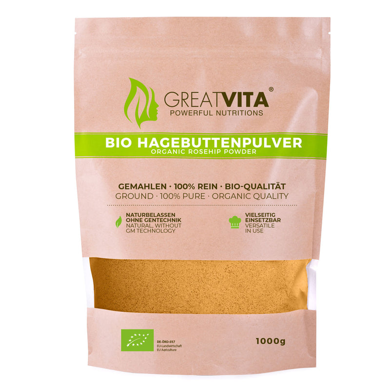 Bio-Hagebuttenpulver – fein gemahlen