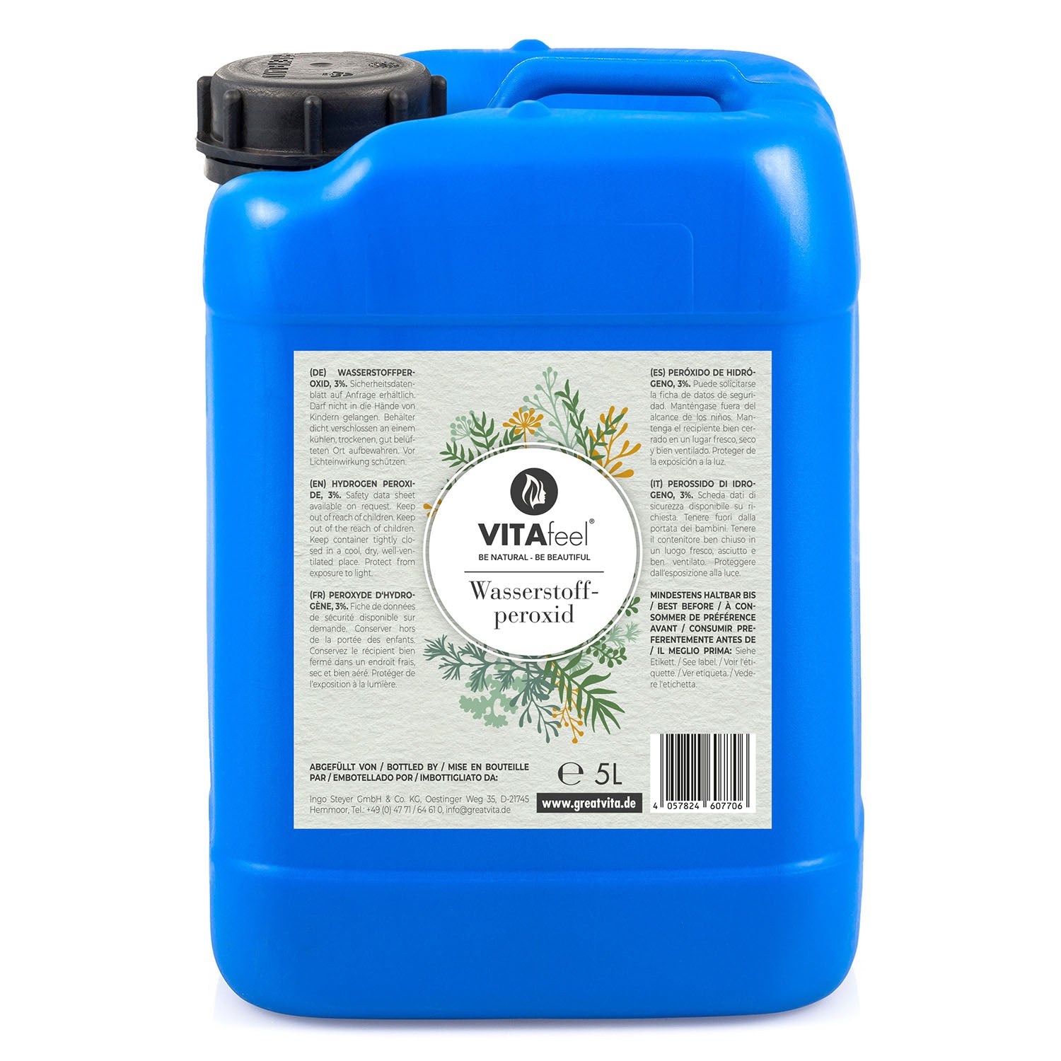 Produktbild von Mituso Wasserstoffperoxid 3% – 250 Ml, Hochrein Ohne Stabilisatoren, Für Haushalt & Technik