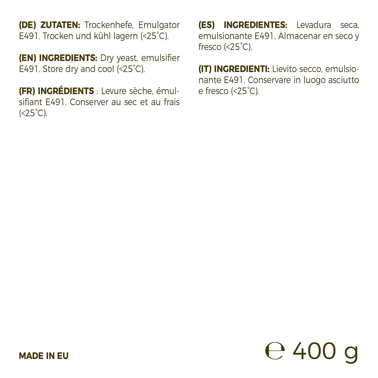 Trockenhefe – Backhefe