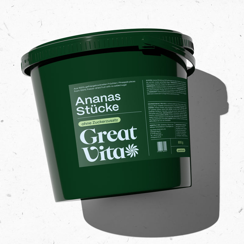 Ananas – gefriergetrocknete Ananasstücke