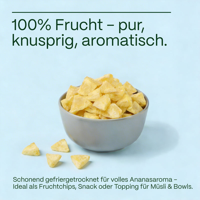 Ananas – gefriergetrocknete Ananasstücke