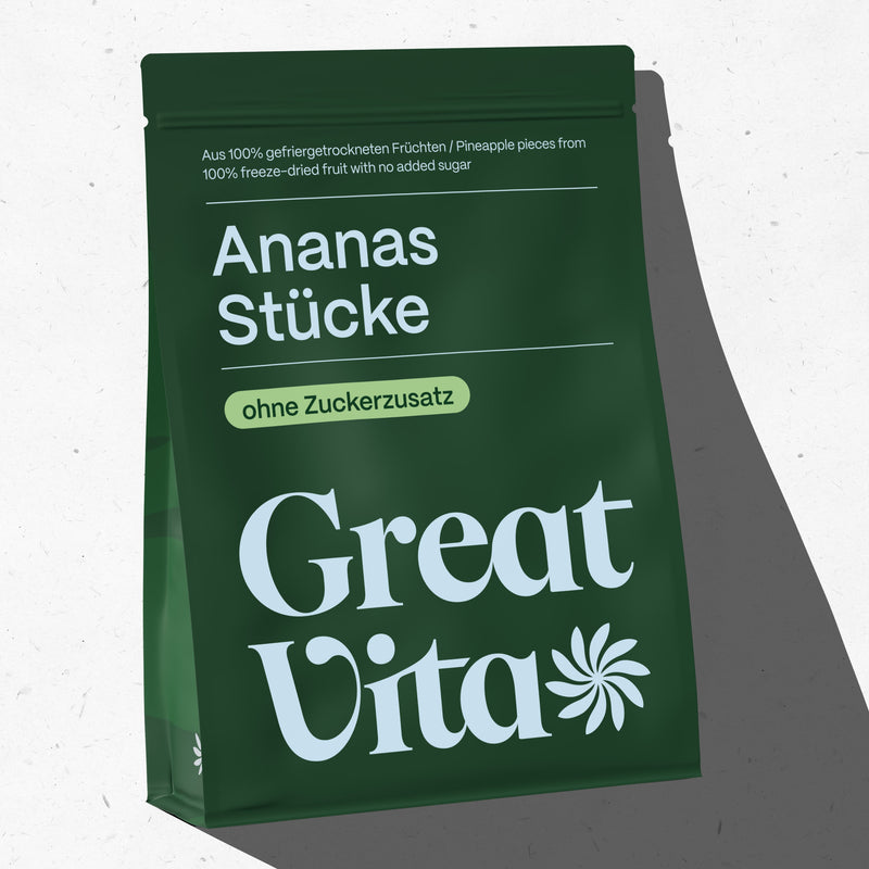 Ananas – gefriergetrocknete Ananasstücke