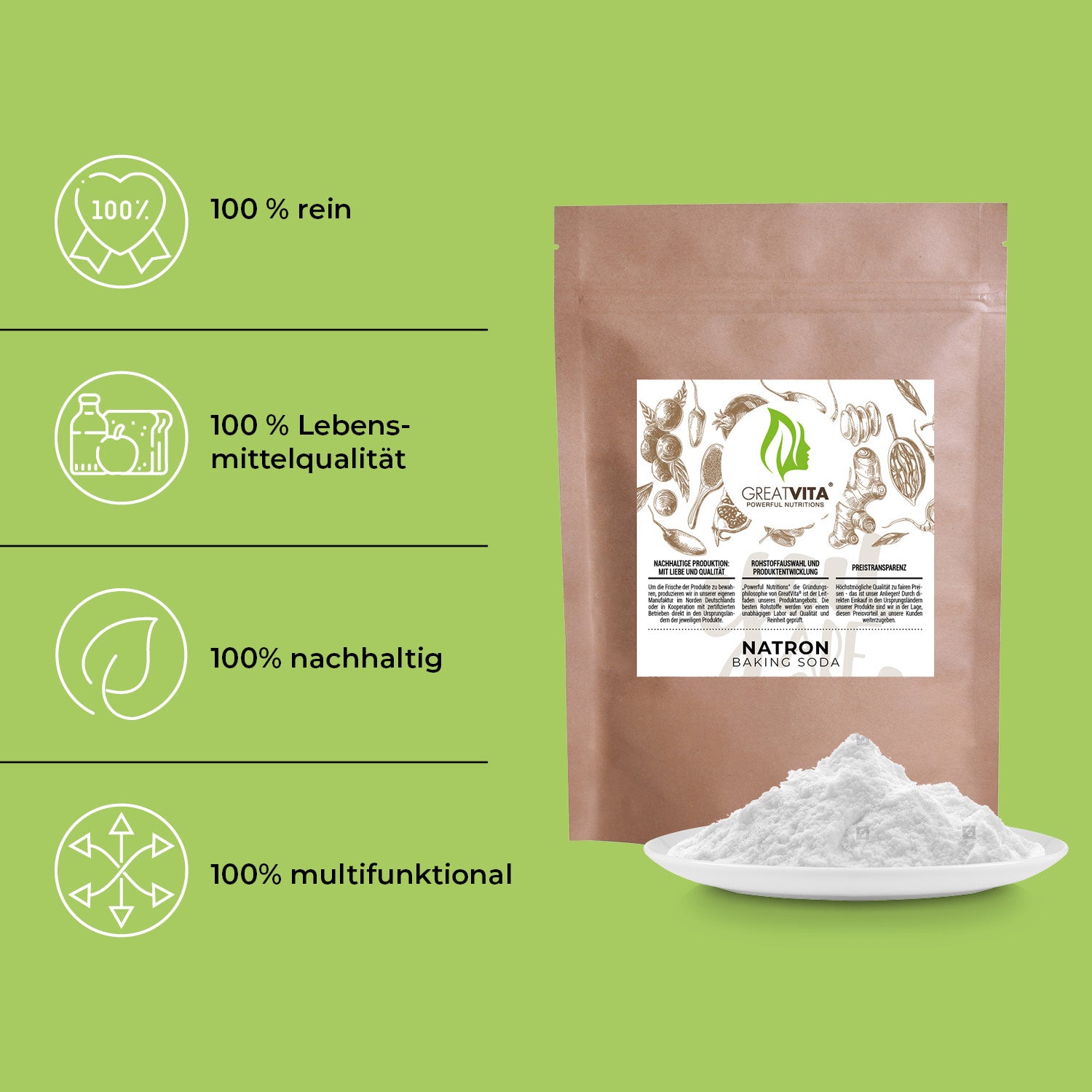Natron-Pulver – Natriumhydrogencarbonat