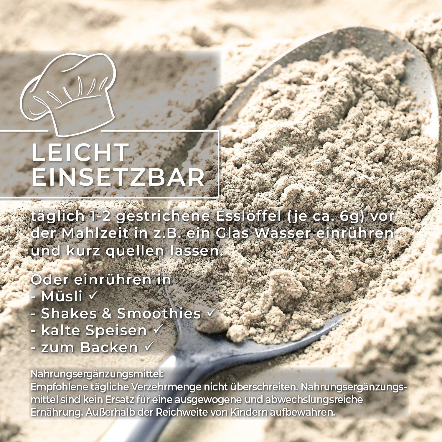 Bio-Akazienfaser-Pulver – hohe Löslichkeit