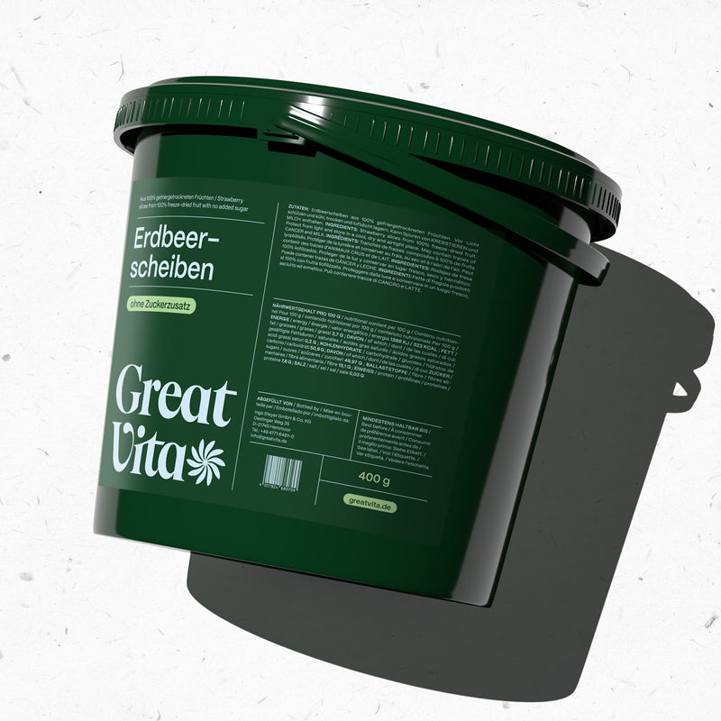 Erdbeeren – gefriergetrocknete Erdbeerscheiben