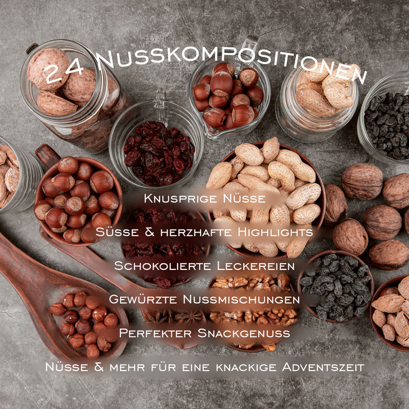 Nuss Adventskalender 2025 - süß, salzig & würzig