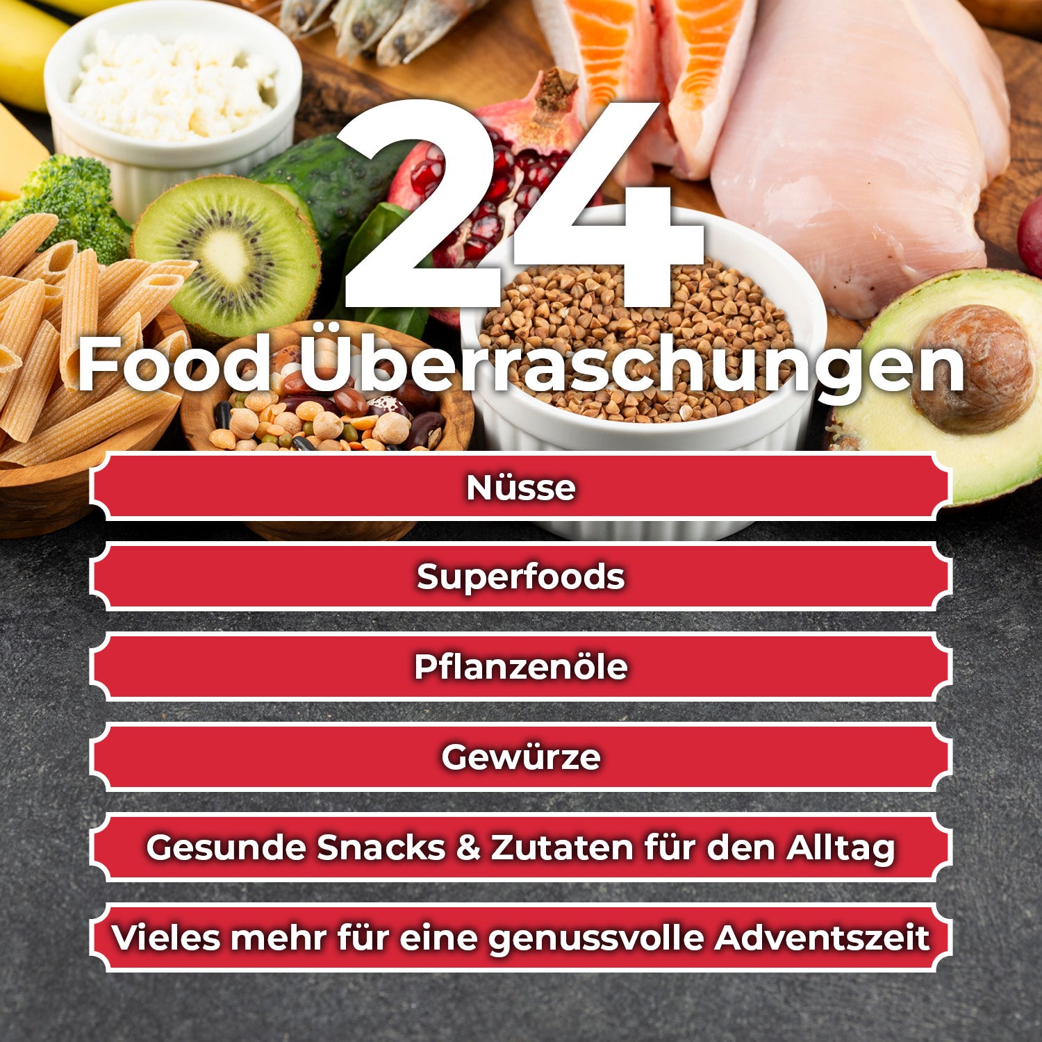 Food-Fitness Adventskalender 2025 - Protein Highlights