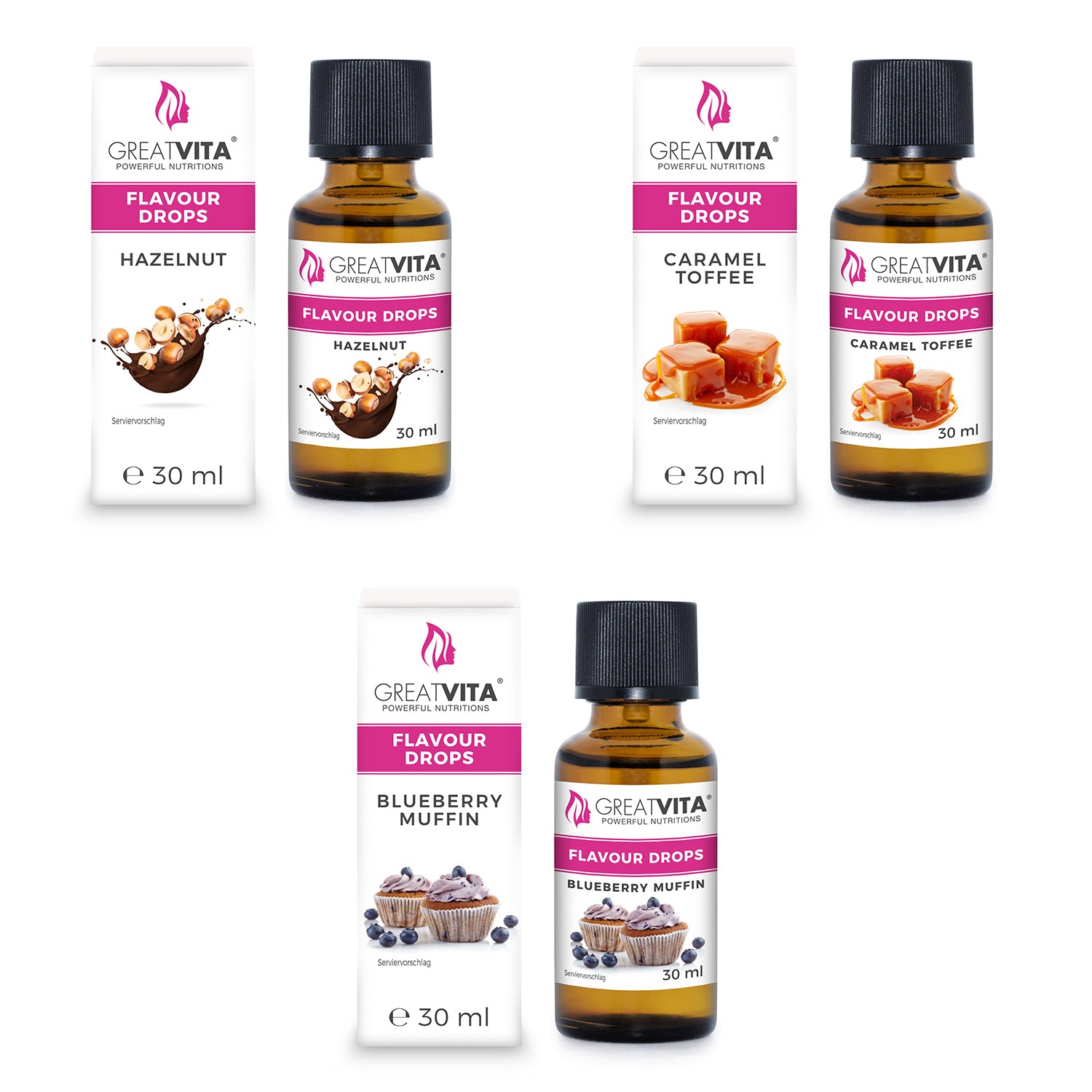 Flavour-Drops-Set 30 ml – zuckerfrei