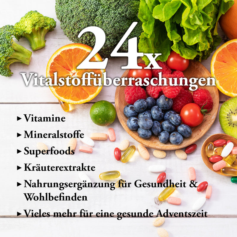 Nahrungsergänzungsmittel Adventskalender 2025 - für Sportler & Fitness