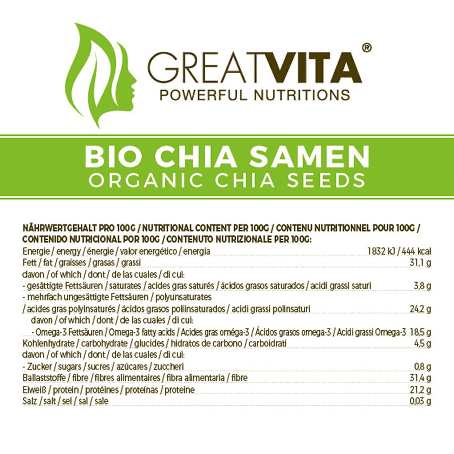 Bio-Chia-Samen – naturbelassen