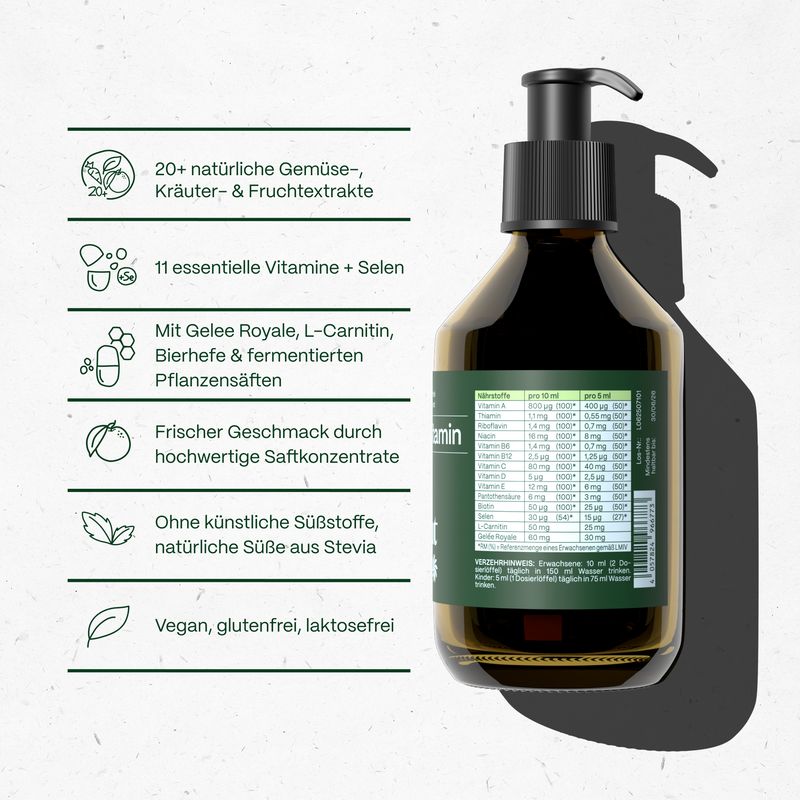 Multivitamin 300 ml + Pumper & Löffel