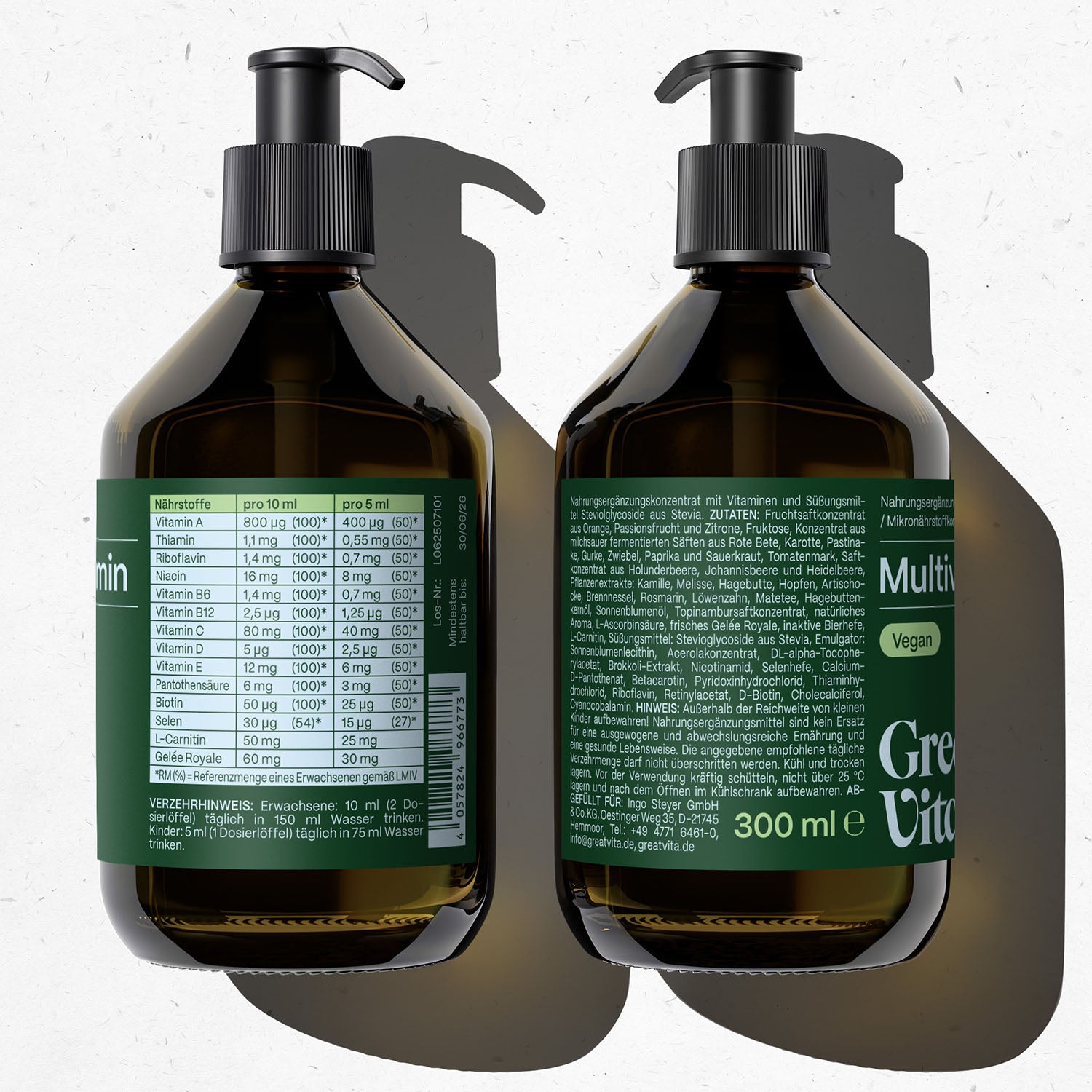 Multivitamin Mikronährstoffkonzentrat 300 ml + Pumper