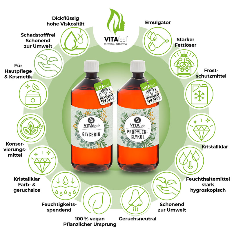 Glycerin + Propylenglykol · 1L+1L