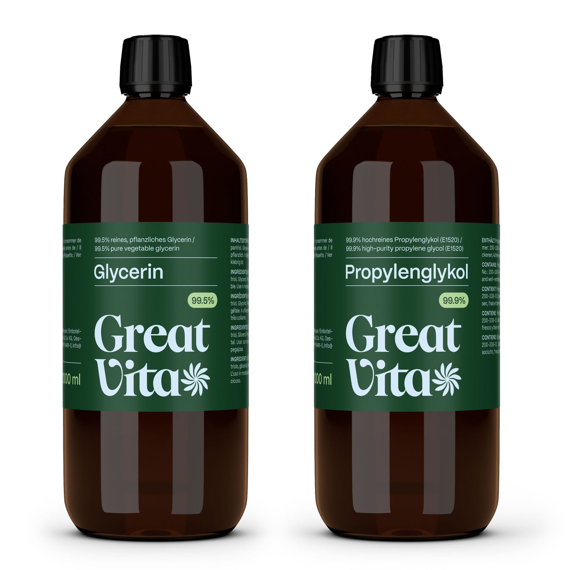 glycerin aufbewahren Glycerin + Propylenglykol · 1L+1L – GreatVita