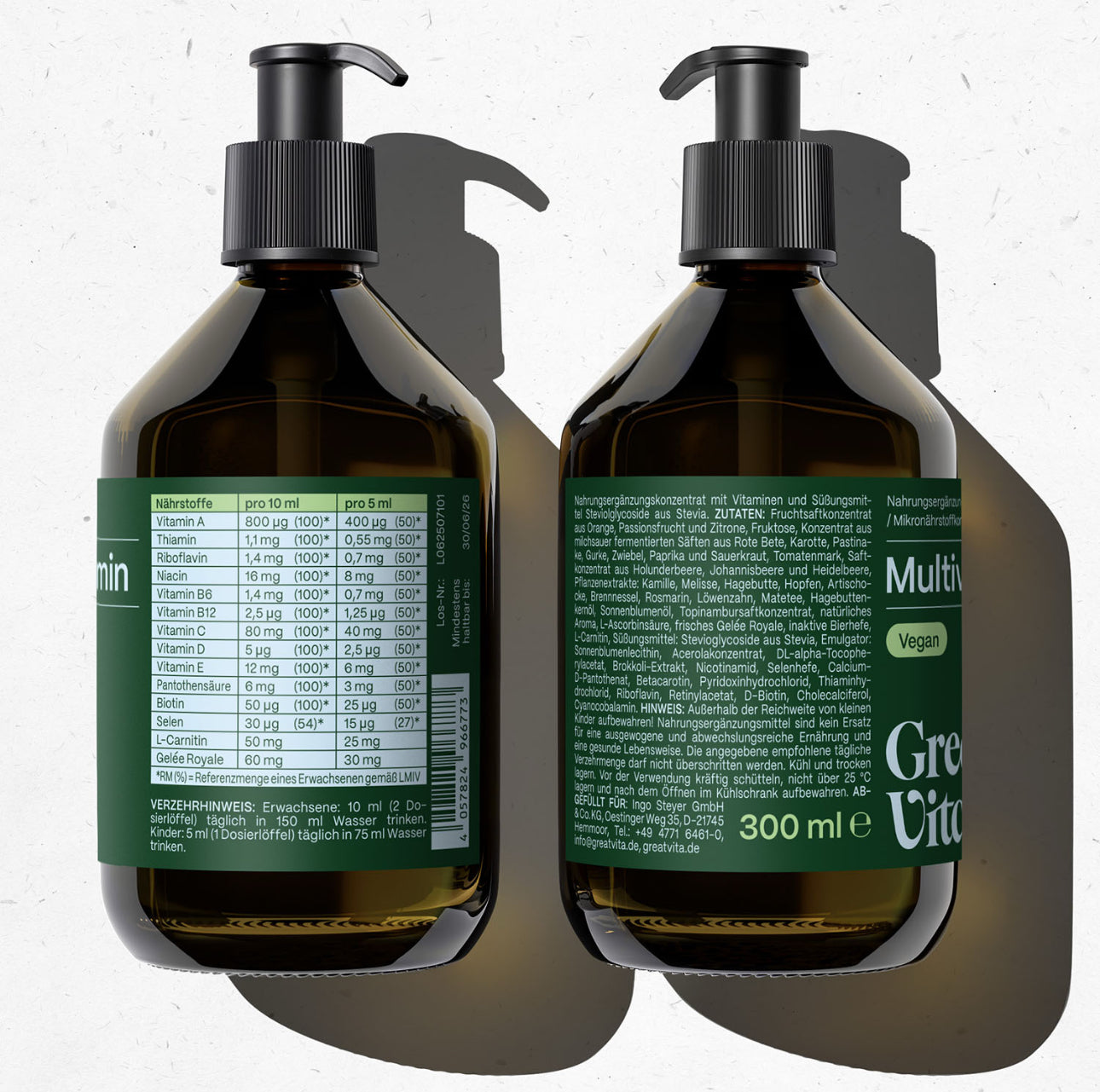 Multivitamin Mikronährstoffkonzentrat 300 ml + Pumper