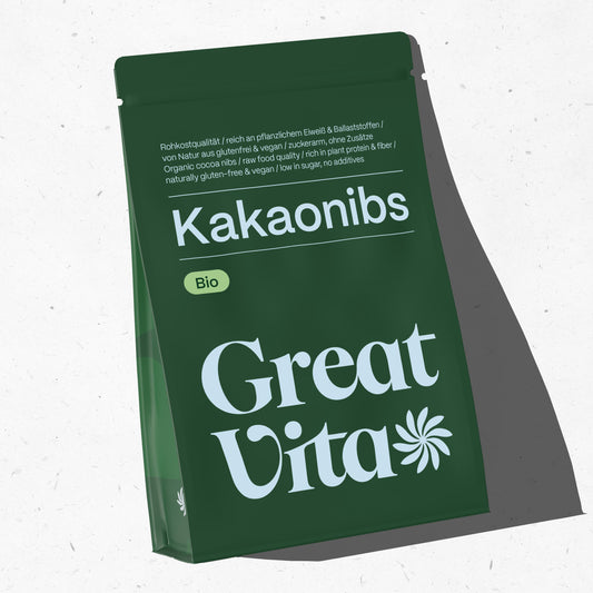 GreatVita Bio Kakao Nibs 400g im Beutel