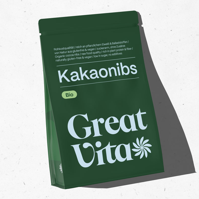 GreatVita Bio Kakao Nibs 400g im Beutel