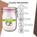 GreatVita Bio Kokosöl 1000ml, nativ &amp; kaltgepresst merkmale