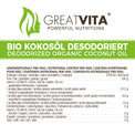 GreatVita KokosoelBio Kokosoel desodoriert nährwerte etikett