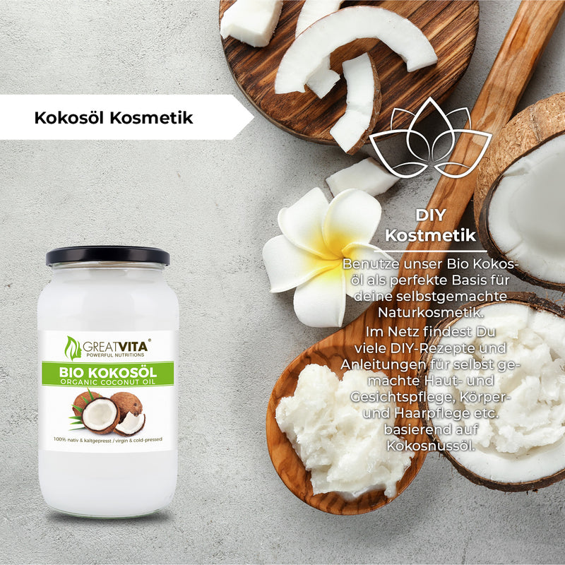 GreatVita Bio Kokosoel nativ und kaltgepresst 1000 ml kosmetik