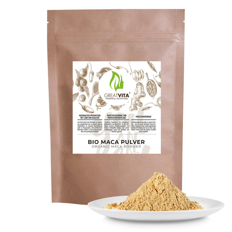 GreatVita Bio Maca Pulver 400g im Beutel