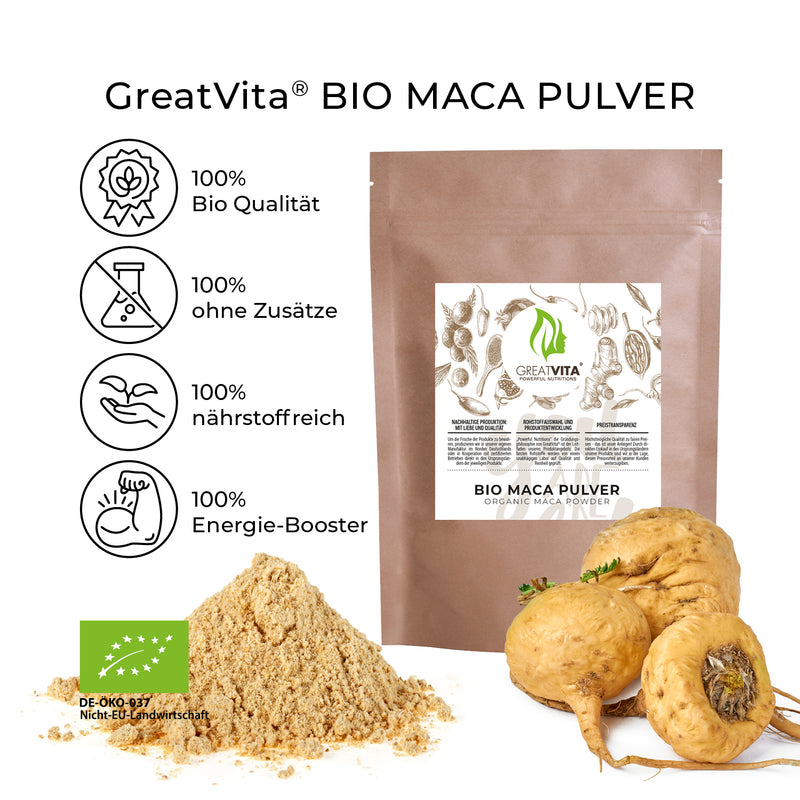 GreatVita Bio Maca Pulver 400g produktmerkmale