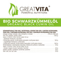 GreatVita Bio Schwarzkümmelöl naehrwerte