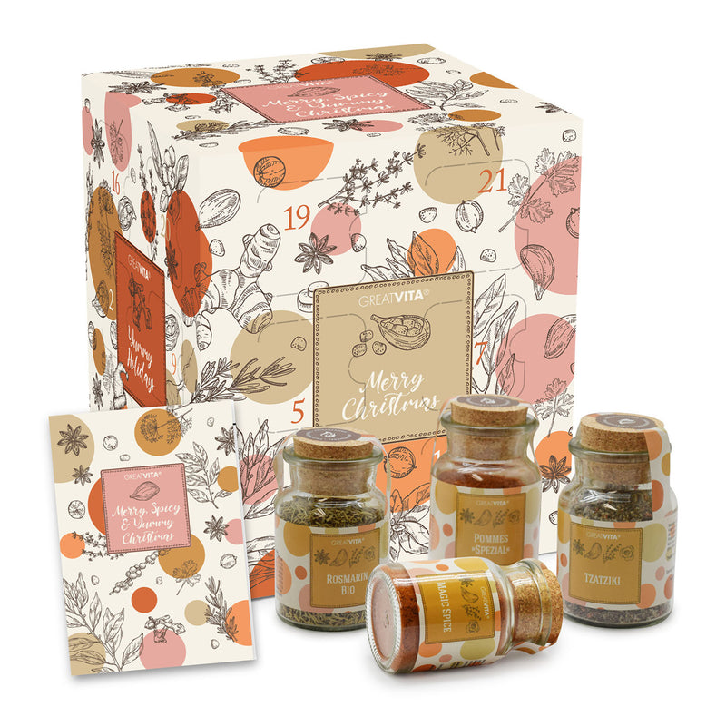 GreatVita Gewuerz Adventskalender 2025 Editon in Glaeser