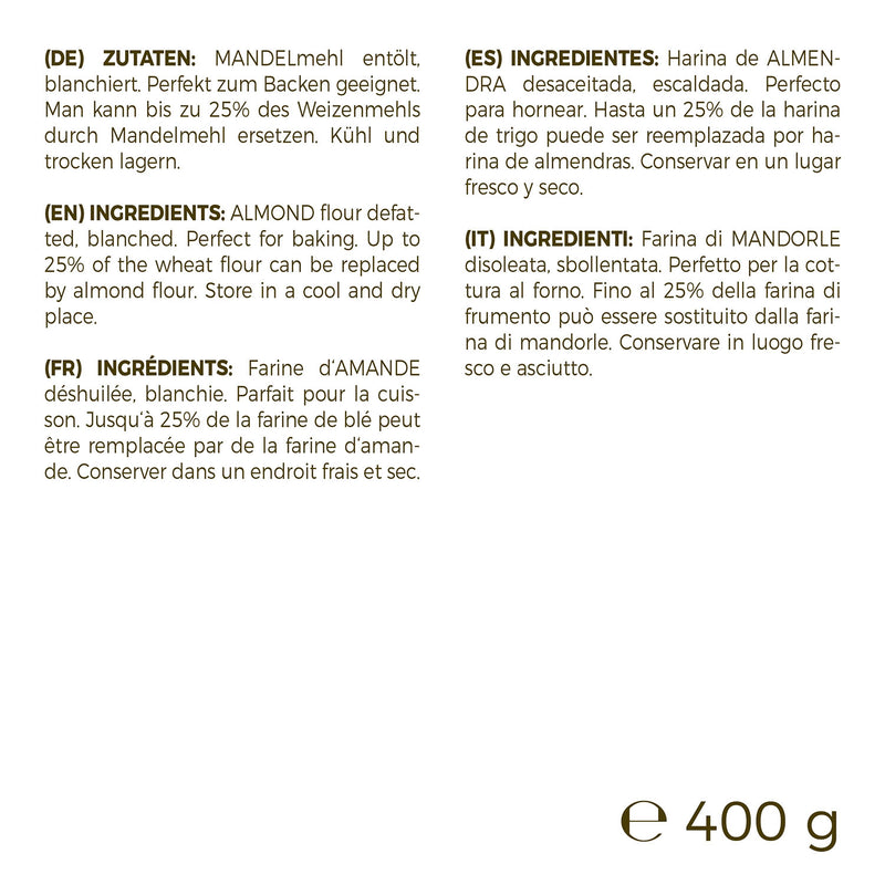 GreatVita Mandelmehl 400g zutaten