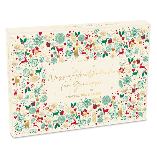 GreatVita Nuss Adventskalender 2025 Edition fuer die Adventszeit