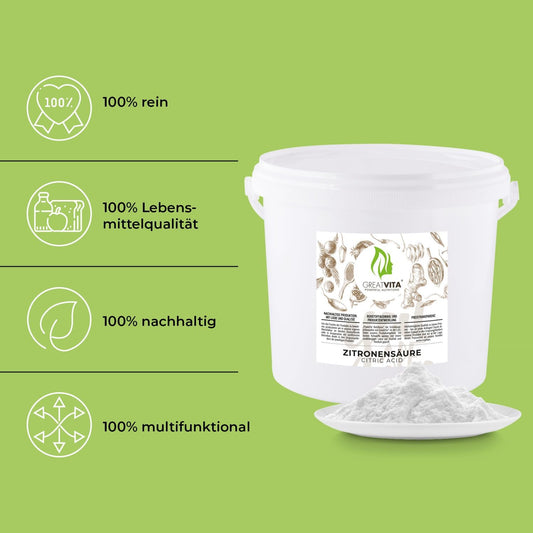 GreatVita Zitronensäure 5000g merkmale