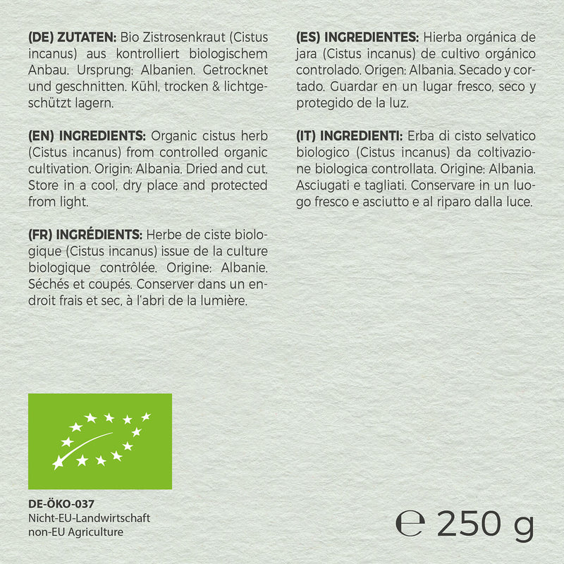 VitaFeel Bio Zistrosenkraut zutaten