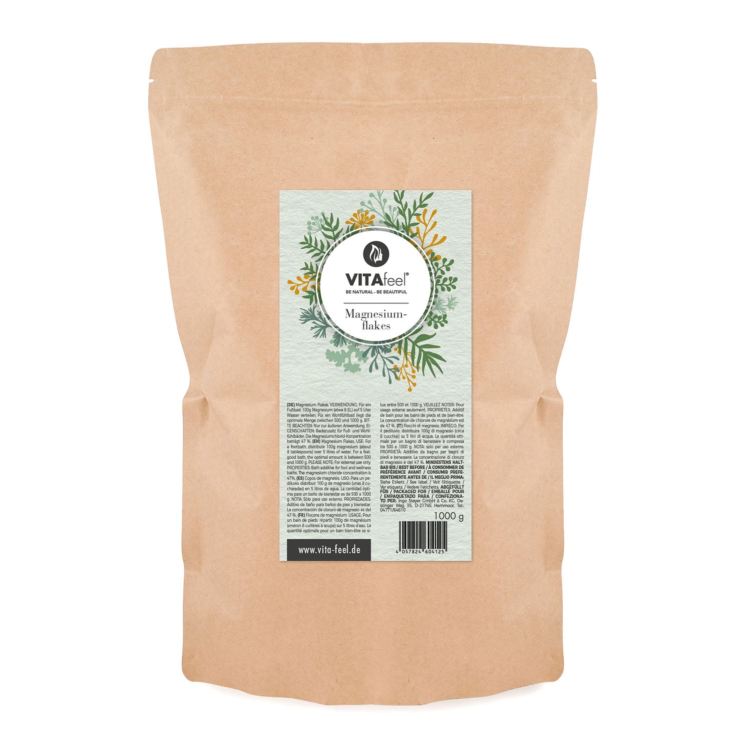 VitaFeel Magnesium Flakes, 1000g im Beutel