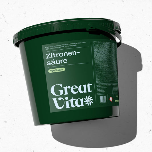 Zitronensaeure im Eimer 5000g GreatVita